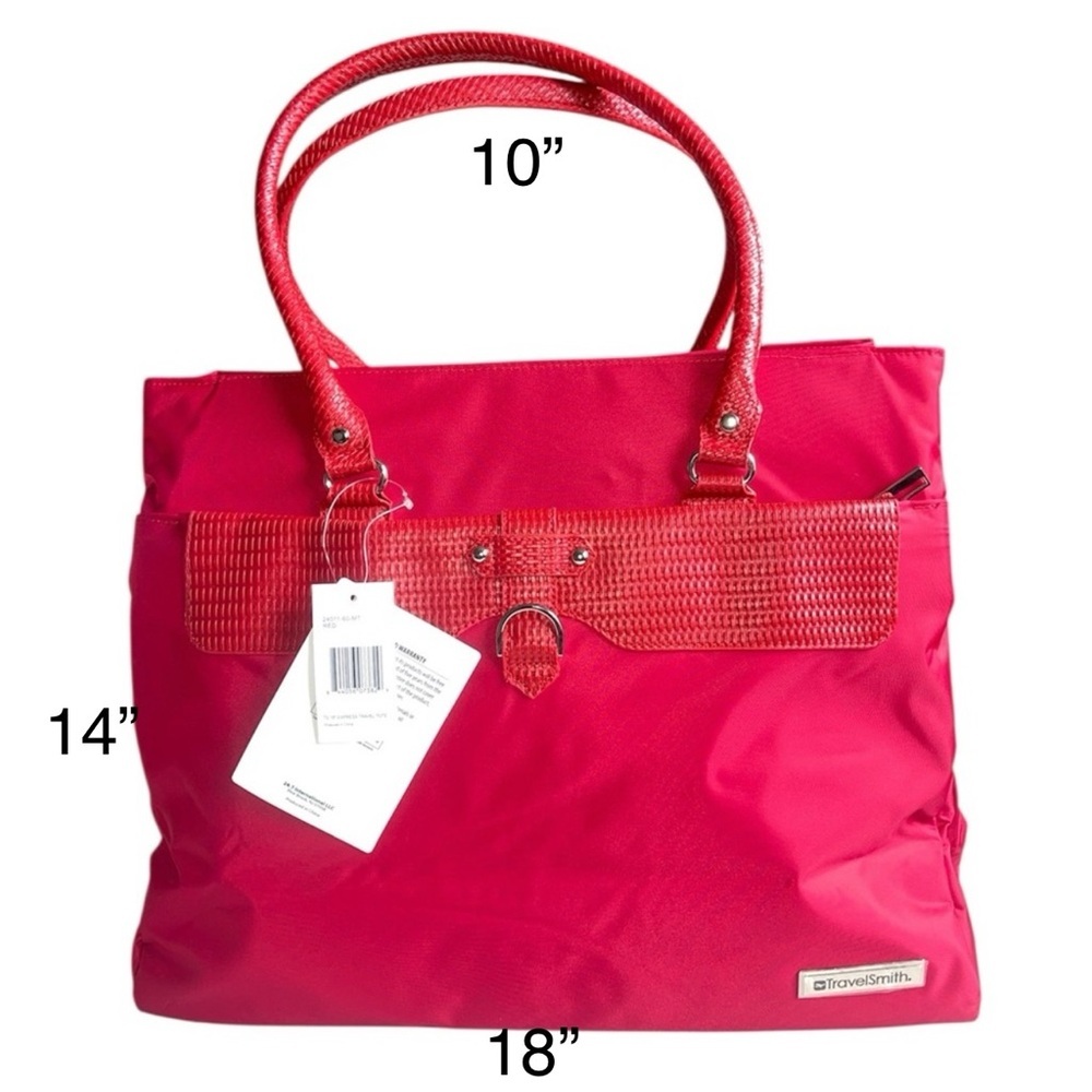 TravelSmith Red Tote Travel Bag NWT - Picture 9 of 9